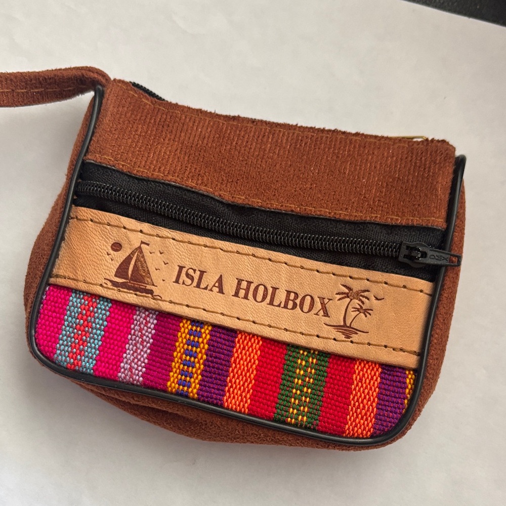 Colorful Woven Striped Mexican Coin Purse